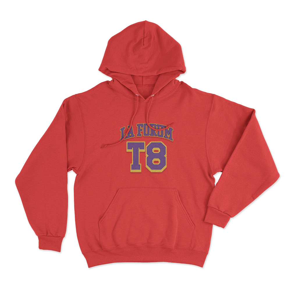 La Forum T8 Unisex Hoodie Red La Forum T8 Unisex Hoodie Red